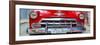 Cuba Fuerte Collection Panoramic - Detail on Red Classic Chevy-Philippe Hugonnard-Framed Premium Photographic Print