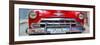 Cuba Fuerte Collection Panoramic - Detail on Red Classic Chevy-Philippe Hugonnard-Framed Photographic Print