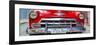 Cuba Fuerte Collection Panoramic - Detail on Red Classic Chevy-Philippe Hugonnard-Framed Photographic Print