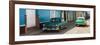 Cuba Fuerte Collection Panoramic - Green Cars in Trinidad-Philippe Hugonnard-Framed Photographic Print