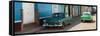 Cuba Fuerte Collection Panoramic - Green Cars in Trinidad-Philippe Hugonnard-Framed Stretched Canvas