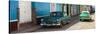 Cuba Fuerte Collection Panoramic - Green Cars in Trinidad-Philippe Hugonnard-Stretched Canvas