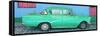 Cuba Fuerte Collection Panoramic - Green Classic Car in Trinidad-Philippe Hugonnard-Framed Stretched Canvas