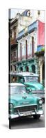 Cuba Fuerte Collection Panoramic - Green Classic Cars in Havana-Philippe Hugonnard-Stretched Canvas