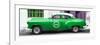 Cuba Fuerte Collection Panoramic - Green Pontiac 1953 Original Classic Car-Philippe Hugonnard-Framed Photographic Print