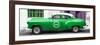 Cuba Fuerte Collection Panoramic - Green Pontiac 1953 Original Classic Car-Philippe Hugonnard-Framed Photographic Print