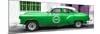 Cuba Fuerte Collection Panoramic - Green Pontiac 1953 Original Classic Car-Philippe Hugonnard-Mounted Photographic Print