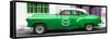 Cuba Fuerte Collection Panoramic - Green Pontiac 1953 Original Classic Car-Philippe Hugonnard-Framed Stretched Canvas