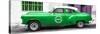 Cuba Fuerte Collection Panoramic - Green Pontiac 1953 Original Classic Car-Philippe Hugonnard-Stretched Canvas