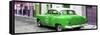 Cuba Fuerte Collection Panoramic - Green Taxi Pontiac 1953-Philippe Hugonnard-Framed Stretched Canvas