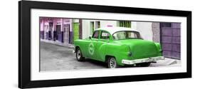 Cuba Fuerte Collection Panoramic - Green Taxi Pontiac 1953-Philippe Hugonnard-Framed Photographic Print