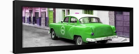 Cuba Fuerte Collection Panoramic - Green Taxi Pontiac 1953-Philippe Hugonnard-Framed Photographic Print