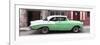 Cuba Fuerte Collection Panoramic - Green Vintage American Car-Philippe Hugonnard-Framed Photographic Print