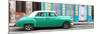 Cuba Fuerte Collection Panoramic - Green Vintage Car in Havana-Philippe Hugonnard-Mounted Photographic Print