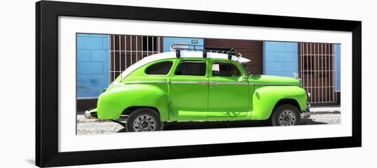 Cuba Fuerte Collection Panoramic - Green Vintage Car-Philippe Hugonnard-Framed Photographic Print
