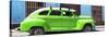 Cuba Fuerte Collection Panoramic - Green Vintage Car-Philippe Hugonnard-Stretched Canvas