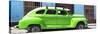 Cuba Fuerte Collection Panoramic - Green Vintage Car-Philippe Hugonnard-Stretched Canvas