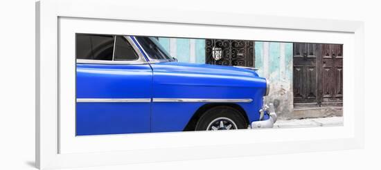 Cuba Fuerte Collection Panoramic - Havana Blue Car-Philippe Hugonnard-Framed Photographic Print