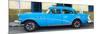 Cuba Fuerte Collection Panoramic - Havana Classic American Blue Car-Philippe Hugonnard-Mounted Photographic Print