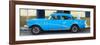 Cuba Fuerte Collection Panoramic - Havana Classic American Blue Car-Philippe Hugonnard-Framed Photographic Print