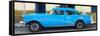 Cuba Fuerte Collection Panoramic - Havana Classic American Blue Car-Philippe Hugonnard-Framed Stretched Canvas