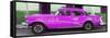 Cuba Fuerte Collection Panoramic - Havana Classic American Deep Pink Car-Philippe Hugonnard-Framed Stretched Canvas