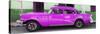 Cuba Fuerte Collection Panoramic - Havana Classic American Deep Pink Car-Philippe Hugonnard-Stretched Canvas