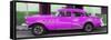 Cuba Fuerte Collection Panoramic - Havana Classic American Deep Pink Car-Philippe Hugonnard-Framed Stretched Canvas