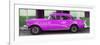 Cuba Fuerte Collection Panoramic - Havana Classic American Deep Pink Car-Philippe Hugonnard-Framed Photographic Print