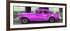 Cuba Fuerte Collection Panoramic - Havana Classic American Deep Pink Car-Philippe Hugonnard-Framed Photographic Print