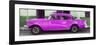 Cuba Fuerte Collection Panoramic - Havana Classic American Deep Pink Car-Philippe Hugonnard-Framed Photographic Print