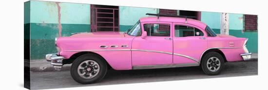 Cuba Fuerte Collection Panoramic - Havana Classic American Pink Car-Philippe Hugonnard-Stretched Canvas