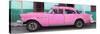 Cuba Fuerte Collection Panoramic - Havana Classic American Pink Car-Philippe Hugonnard-Stretched Canvas