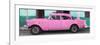 Cuba Fuerte Collection Panoramic - Havana Classic American Pink Car-Philippe Hugonnard-Framed Photographic Print