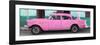 Cuba Fuerte Collection Panoramic - Havana Classic American Pink Car-Philippe Hugonnard-Framed Photographic Print