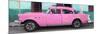 Cuba Fuerte Collection Panoramic - Havana Classic American Pink Car-Philippe Hugonnard-Mounted Photographic Print