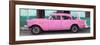 Cuba Fuerte Collection Panoramic - Havana Classic American Pink Car-Philippe Hugonnard-Framed Photographic Print