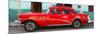 Cuba Fuerte Collection Panoramic - Havana Classic American Red Car-Philippe Hugonnard-Mounted Photographic Print