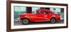 Cuba Fuerte Collection Panoramic - Havana Classic American Red Car-Philippe Hugonnard-Framed Photographic Print