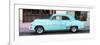 Cuba Fuerte Collection Panoramic - Havana Club and Blue Classic Car-Philippe Hugonnard-Framed Photographic Print