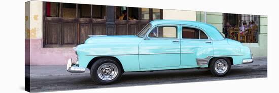 Cuba Fuerte Collection Panoramic - Havana Club and Blue Classic Car-Philippe Hugonnard-Stretched Canvas