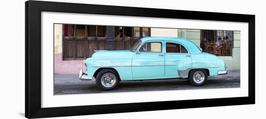 Cuba Fuerte Collection Panoramic - Havana Club and Blue Classic Car-Philippe Hugonnard-Framed Photographic Print