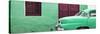 Cuba Fuerte Collection Panoramic - Havana Green Street-Philippe Hugonnard-Stretched Canvas