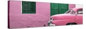 Cuba Fuerte Collection Panoramic - Havana Pink Street-Philippe Hugonnard-Stretched Canvas