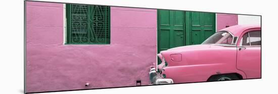 Cuba Fuerte Collection Panoramic - Havana Pink Street-Philippe Hugonnard-Mounted Photographic Print