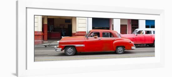 Cuba Fuerte Collection Panoramic - Havana Red Car-Philippe Hugonnard-Framed Photographic Print