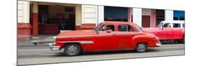 Cuba Fuerte Collection Panoramic - Havana Red Car-Philippe Hugonnard-Mounted Photographic Print