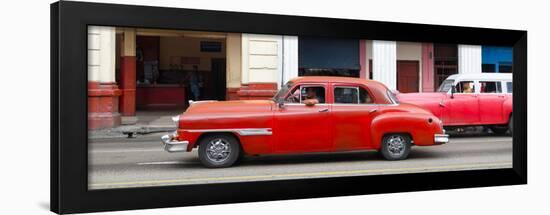 Cuba Fuerte Collection Panoramic - Havana Red Car-Philippe Hugonnard-Framed Photographic Print