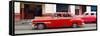 Cuba Fuerte Collection Panoramic - Havana Red Car-Philippe Hugonnard-Framed Stretched Canvas