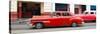 Cuba Fuerte Collection Panoramic - Havana Red Car-Philippe Hugonnard-Stretched Canvas